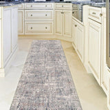 AMER Rugs Vermont VRM-5 Power-Loomed Abstract Modern & Contemporary Area Rug Gray/Orange 2'7" x 8'
