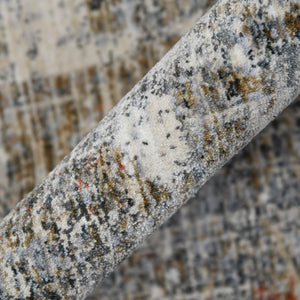 AMER Rugs Vermont VRM-5 Power-Loomed Abstract Modern & Contemporary Area Rug Gray/Orange 9'10" x 13'1"