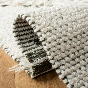 Vermont 501 Flat Weave 60% Wool, 40% Cotton 0 Rug Ivory / Green 60% Wool, 40% Cotton VRM501A-4
