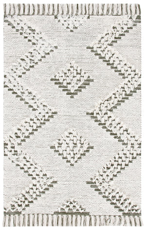 Vermont 501 Flat Weave 60% Wool, 40% Cotton 0 Rug Ivory / Green 60% Wool, 40% Cotton VRM501A-4