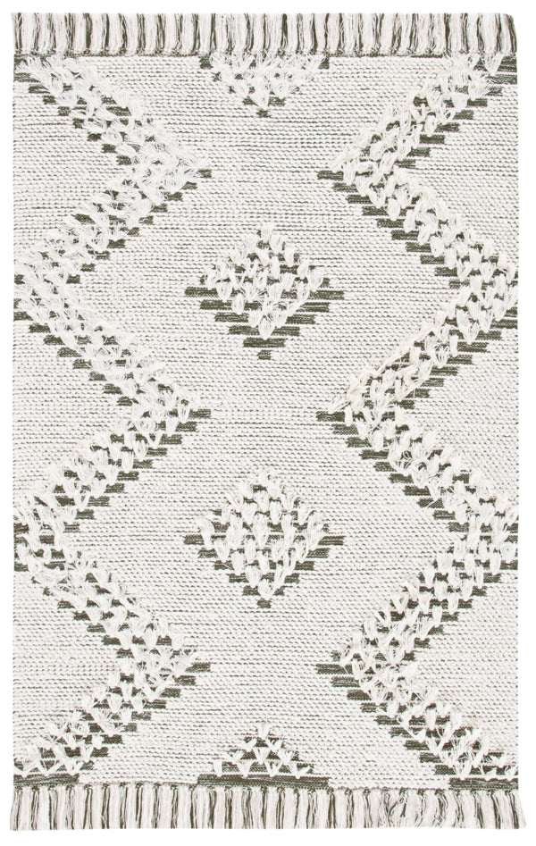Vermont 501 Flat Weave 60% Wool, 40% Cotton 0 Rug Ivory / Green 60% Wool, 40% Cotton VRM501A-4