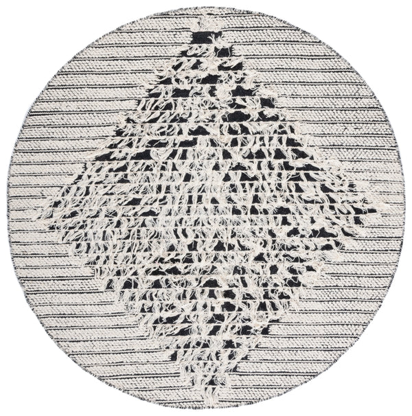 Vermont 502 Flat Weave 60% Wool, 40% Cotton 0 Rug Ivory / Black 60% Wool, 40% Cotton VRM502A-6R