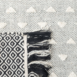 Vermont 503 Flat Weave 50% Wool, 50% Cotton 0 Rug Ivory / Black 50% Wool, 50% Cotton VRM503A-4
