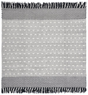 Vermont 503 Flat Weave 50% Wool, 50% Cotton 0 Rug Ivory / Black 50% Wool, 50% Cotton VRM503A-6SQ