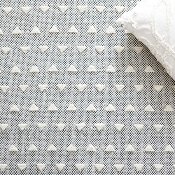 Vermont 503 Flat Weave 50% Wool, 50% Cotton 0 Rug Ivory / Black 50% Wool, 50% Cotton VRM503A-8