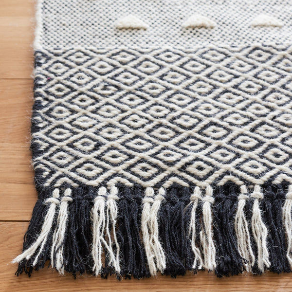 Vermont 503 Flat Weave 50% Wool, 50% Cotton 0 Rug Ivory / Black 50% Wool, 50% Cotton VRM503A-8