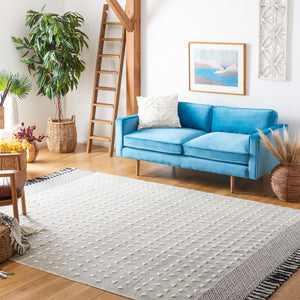 Vermont 503 Flat Weave 50% Wool, 50% Cotton 0 Rug Ivory / Black 50% Wool, 50% Cotton VRM503A-8