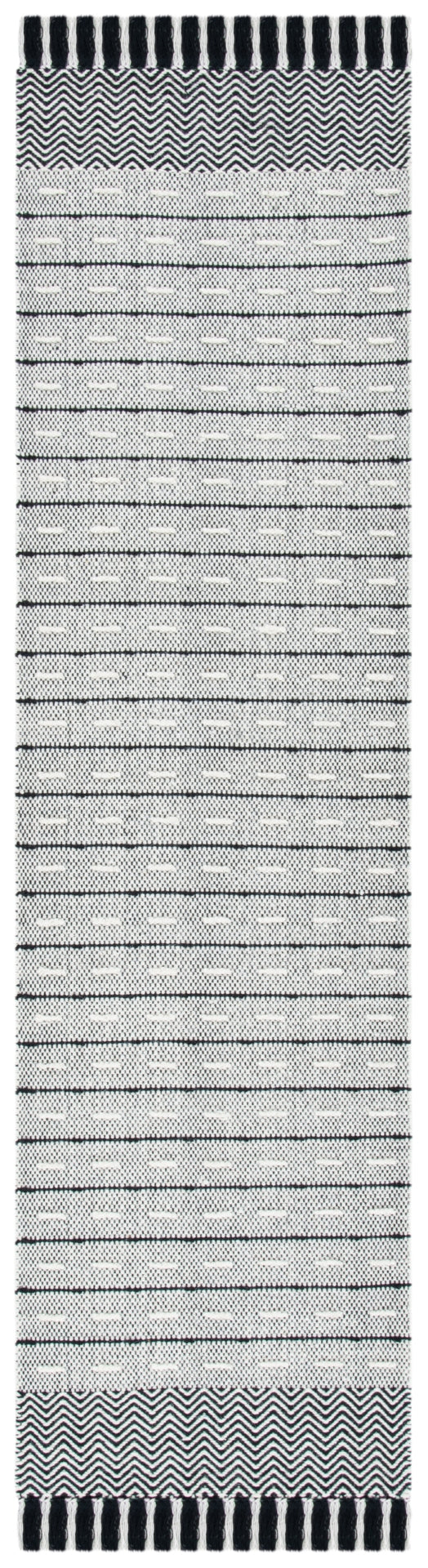 Vermont 504 Flat Weave 50% Wool, 50% Cotton 0 Rug Ivory / Black 50% Wool, 50% Cotton VRM504A-28