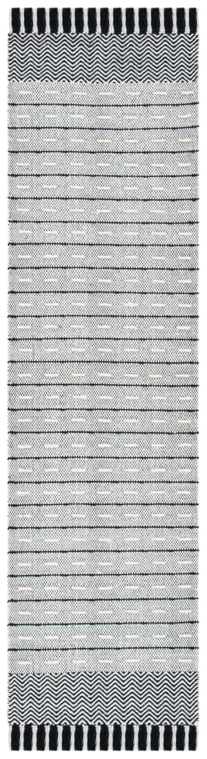 Vermont 504 Flat Weave 50% Wool, 50% Cotton 0 Rug Ivory / Black 50% Wool, 50% Cotton VRM504A-28