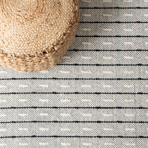 Vermont 504 Flat Weave 50% Wool, 50% Cotton 0 Rug Ivory / Black 50% Wool, 50% Cotton VRM504A-4