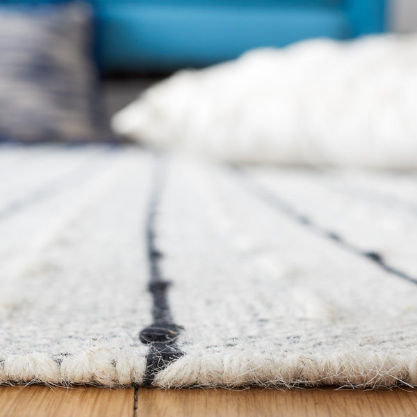 Vermont 504 Flat Weave 50% Wool, 50% Cotton 0 Rug Ivory / Black 50% Wool, 50% Cotton VRM504A-8