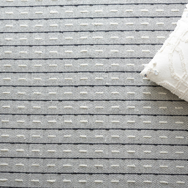 Vermont 504 Flat Weave 50% Wool, 50% Cotton 0 Rug Ivory / Black 50% Wool, 50% Cotton VRM504A-8