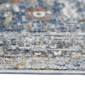 AMER Rugs Vermont VRM-6 Power-Loomed Bordered Transitional Area Rug Ivory/Gray 9'10" x 13'1"