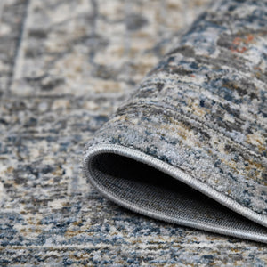 AMER Rugs Vermont VRM-6 Power-Loomed Bordered Transitional Area Rug Ivory/Gray 9'10" x 13'1"