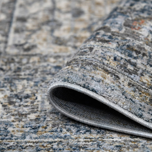 AMER Rugs Vermont VRM-6 Power-Loomed Bordered Transitional Area Rug Ivory/Gray 9'10" x 13'1"