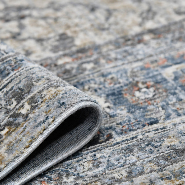 AMER Rugs Vermont VRM-6 Power-Loomed Bordered Transitional Area Rug Ivory/Gray 9'10" x 13'1"