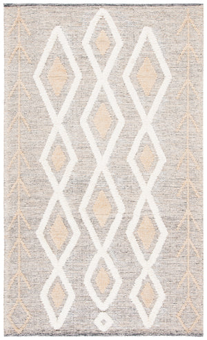 Safavieh Vermont Woollen Dhurry (Hand-Loomed) 60% Wool 40% Cotton Rug Gold / Ivory VRM601D-5