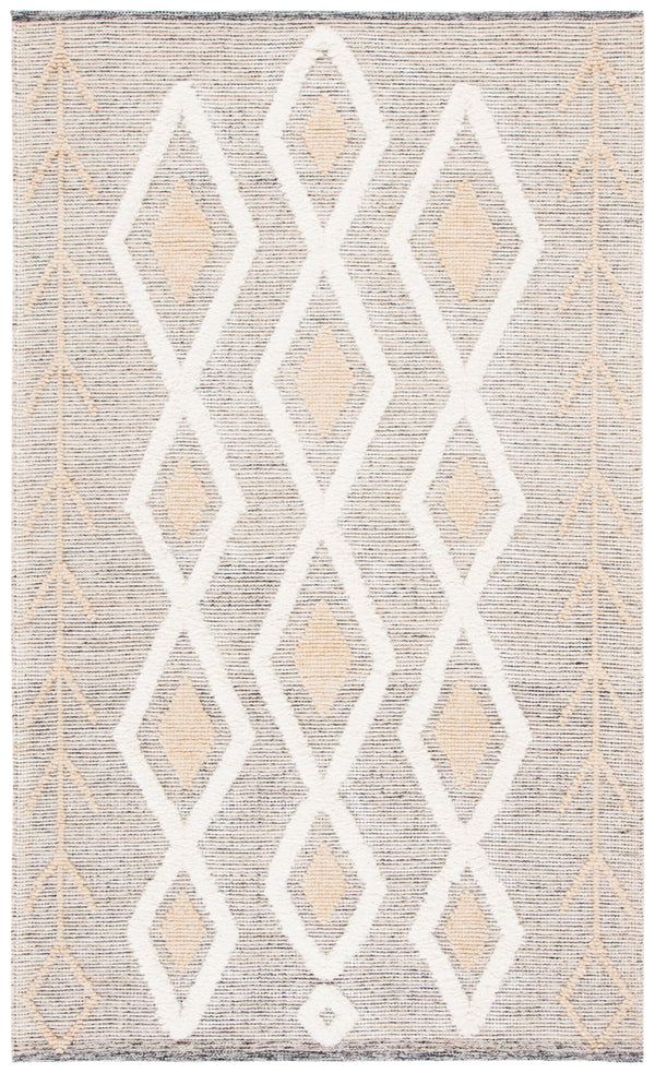 Safavieh Vermont Woollen Dhurry (Hand-Loomed) 60% Wool 40% Cotton Rug Gold / Ivory VRM601D-5