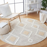 Safavieh Vermont Woollen Dhurry (Hand-Loomed) 60% Wool 40% Cotton Rug Gold / Ivory VRM601D-6R