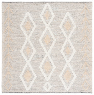 Safavieh Vermont Woollen Dhurry (Hand-Loomed) 60% Wool 40% Cotton Rug Gold / Ivory VRM601D-6SQ