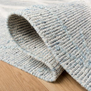 Safavieh Vermont Woollen Dhurry (Hand-Loomed) 60% Wool 40% Cotton Rug Blue / Ivory VRM601M-5