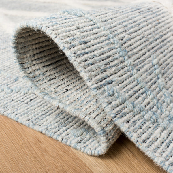 Safavieh Vermont Woollen Dhurry (Hand-Loomed) 60% Wool 40% Cotton Rug Blue / Ivory VRM601M-5