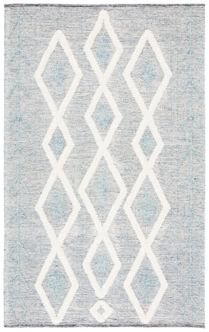 Safavieh Vermont Woollen Dhurry (Hand-Loomed) 60% Wool 40% Cotton Rug Blue / Ivory VRM601M-5