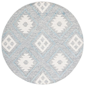 Safavieh Vermont Woollen Dhurry (Hand-Loomed) 60% Wool 40% Cotton Rug Blue / Ivory VRM601M-6R