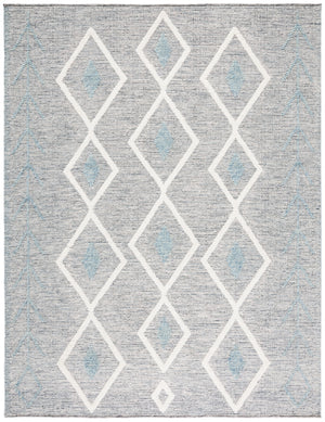 Safavieh Vermont Woollen Dhurry (Hand-Loomed) 60% Wool 40% Cotton Rug Blue / Ivory VRM601M-8
