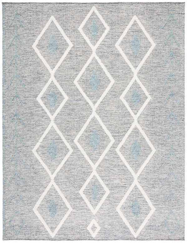 Safavieh Vermont Woollen Dhurry (Hand-Loomed) 60% Wool 40% Cotton Rug Blue / Ivory VRM601M-8