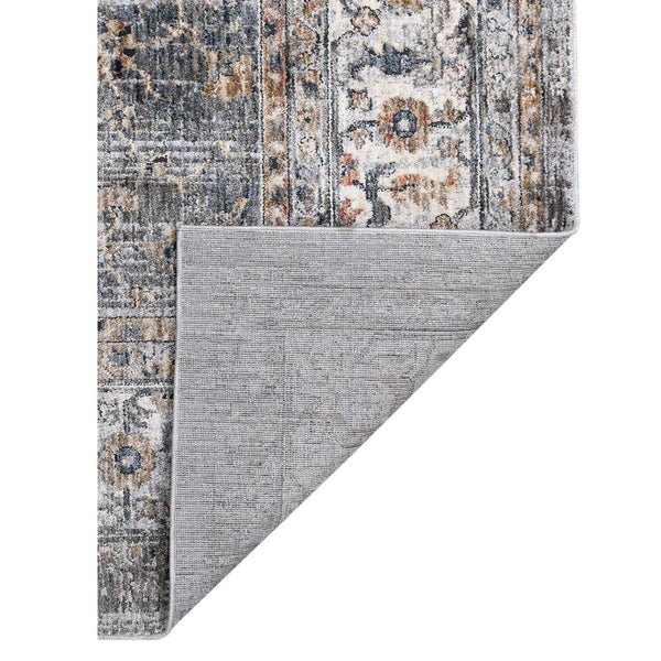 AMER Rugs Vermont VRM-7 Power-Loomed Bordered Transitional Area Rug Charcoal 9'10" x 13'1"
