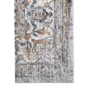 AMER Rugs Vermont VRM-7 Power-Loomed Bordered Transitional Area Rug Charcoal 9'10" x 13'1"