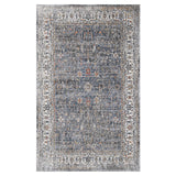 AMER Rugs Vermont VRM-7 Power-Loomed Bordered Transitional Area Rug Charcoal 9'10" x 13'1"