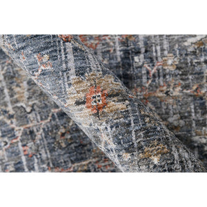 AMER Rugs Vermont VRM-7 Power-Loomed Bordered Transitional Area Rug Charcoal 9'10" x 13'1"