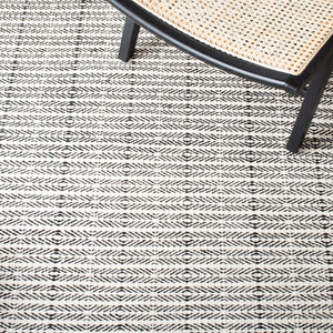 Vermont 803 Hand Tufted 80% Wool, 20% Cotton Rug Black / Ivory 80% WOOL, 20% COTTON VRM803Z-5