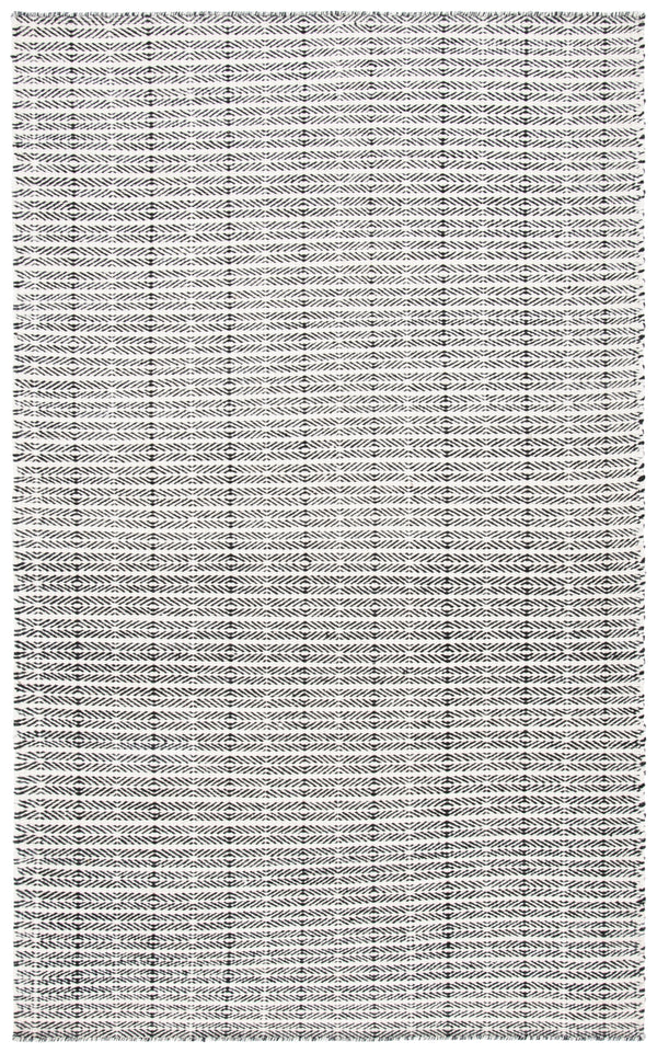 Vermont 803 Hand Tufted 80% Wool, 20% Cotton Rug Black / Ivory 80% WOOL, 20% COTTON VRM803Z-5