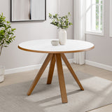 Walker Edison Vero Mid-century Modern/Scandinavian 48" Round MCM Dining Table VRODKDTWHEO