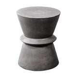 LH Imports Concrete Hourglass Side Table VT068