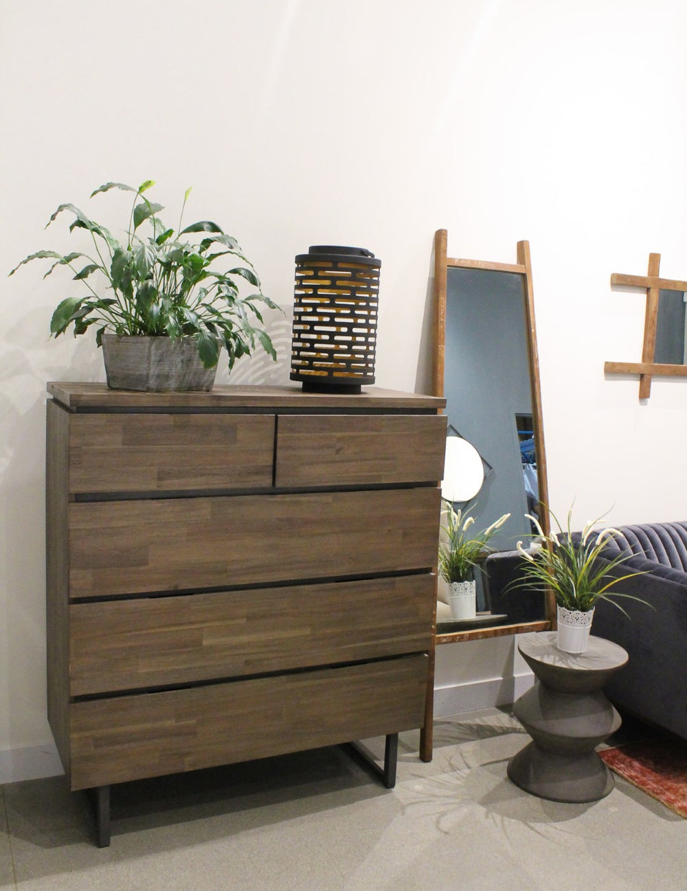 LH Imports Concrete Inverted Side Table VT069