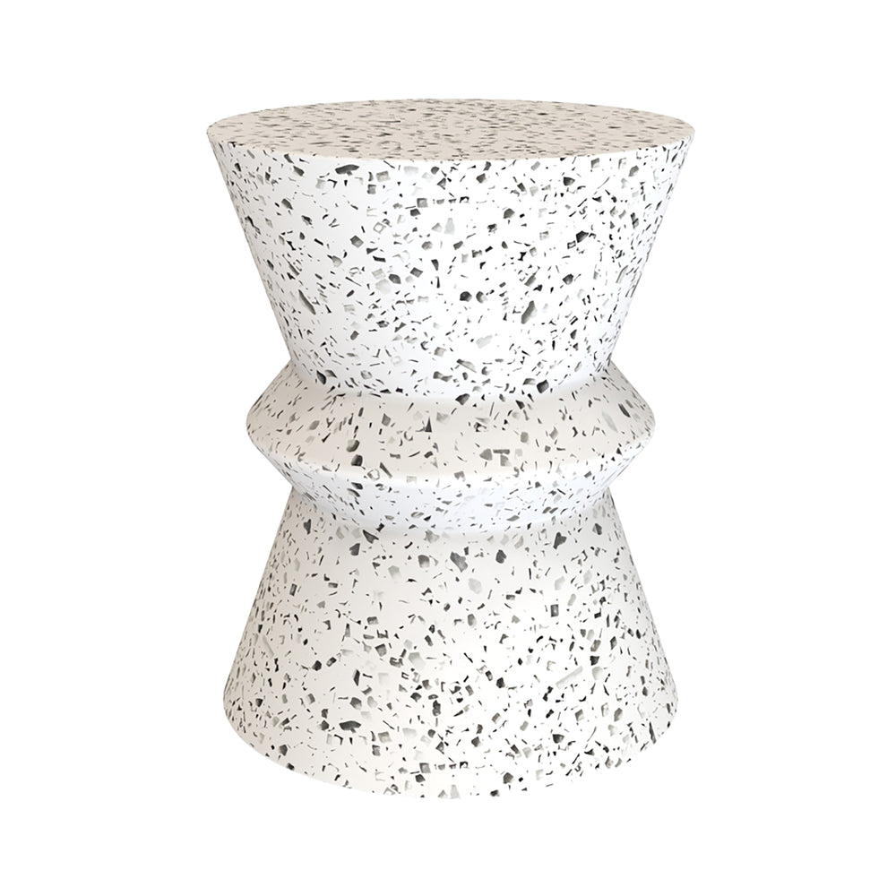 LH Imports Terrazzo Hourglass Side Table VT074