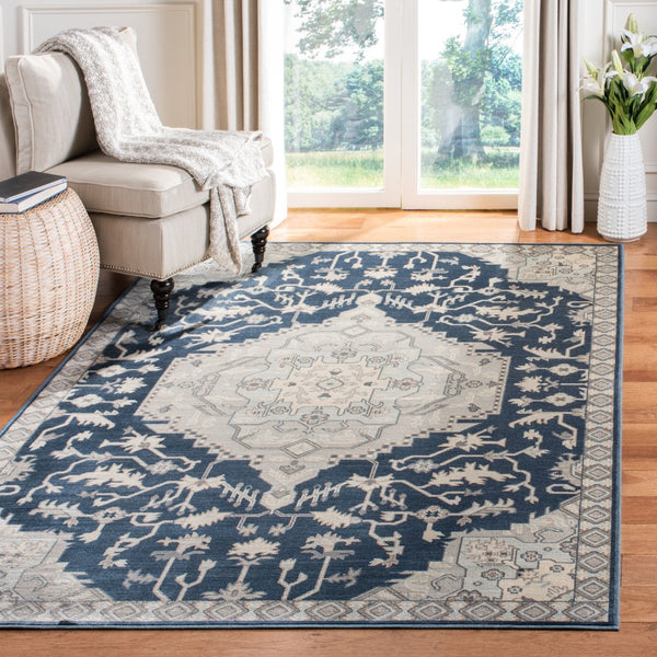 Safavieh Vintage 871 Power Loomed 67.7% Viscose/20.6% Polyester/11.8% Cotton Traditional Rug VTG871-7330-4