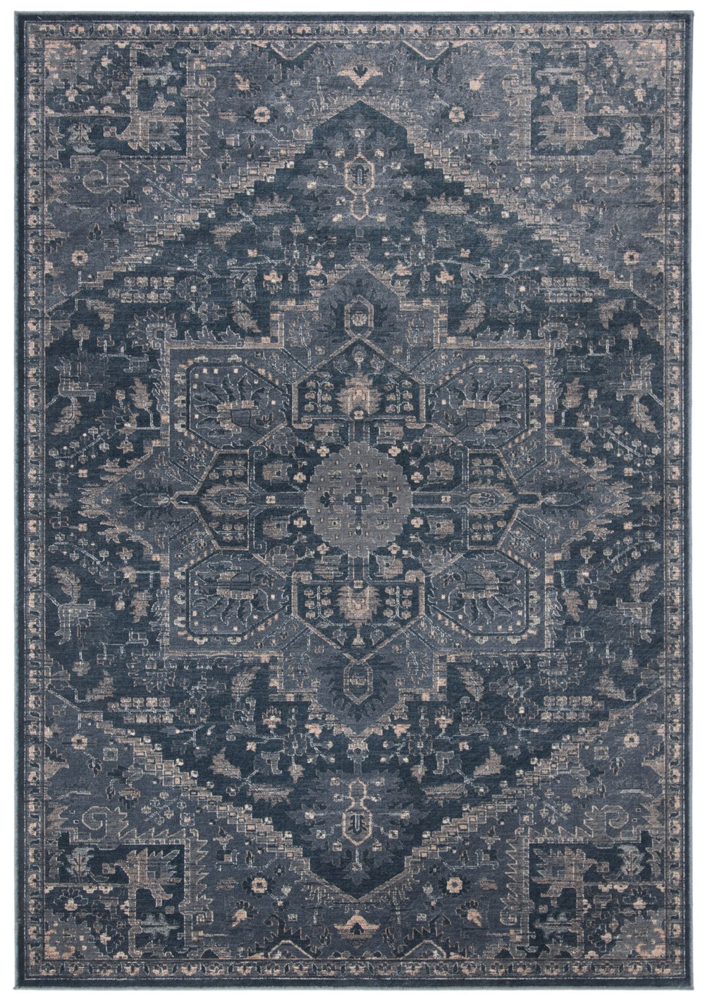 Safavieh Vintage 875 Power Loomed 67.7% Viscose/20.6% Polyester/11.8% Cotton Rug VTG875-7330-4