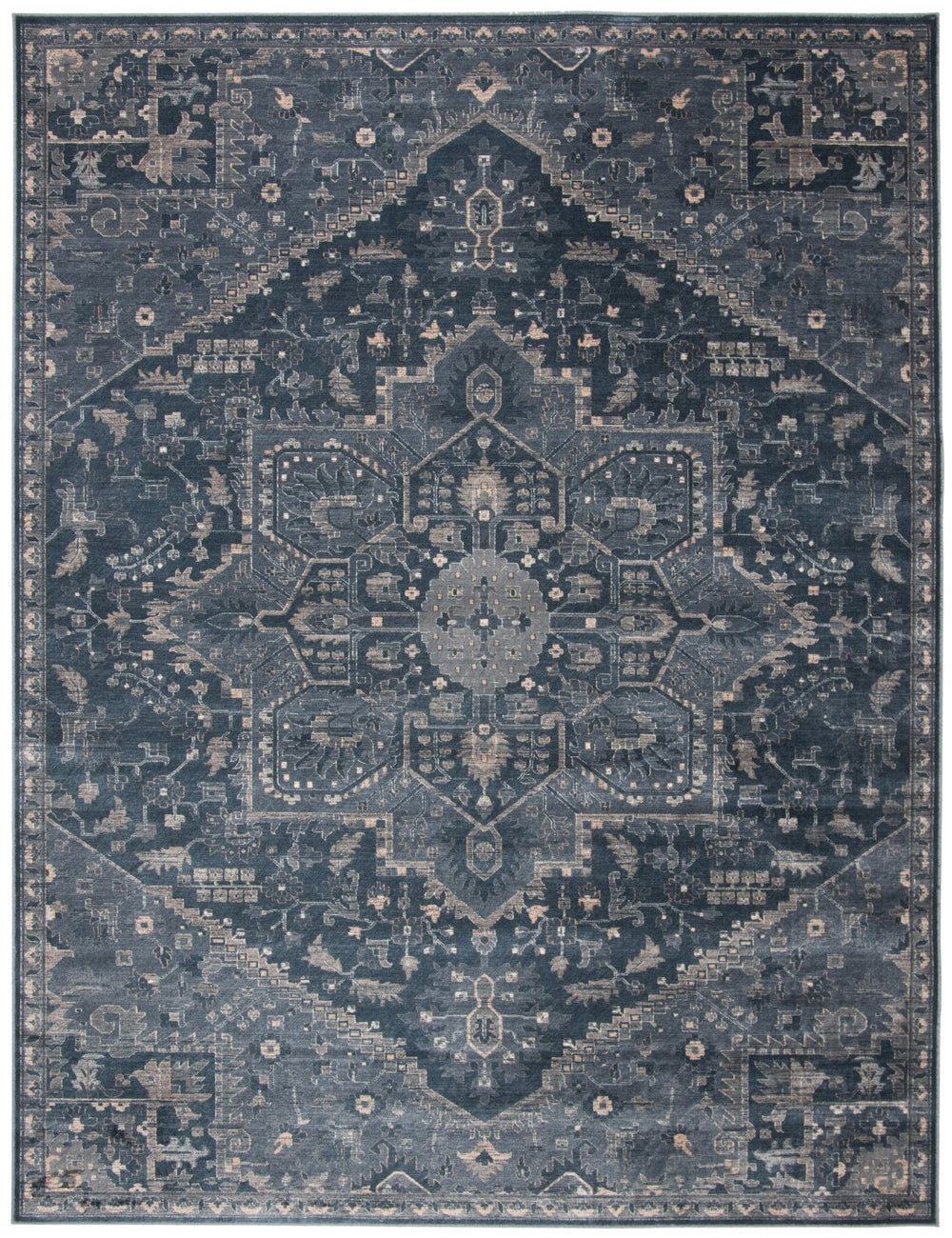Safavieh Vintage 875 Power Loomed 67.7% Viscose/20.6% Polyester/11.8% Cotton Rug VTG875-7330-4