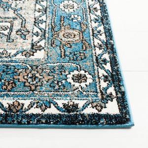 Safavieh Vintage Hamadan 210 Power Loomed Traditional Rug Blue / Ivory 9' x 12'