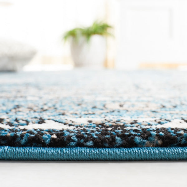 Safavieh Vintage Hamadan 210 Power Loomed Traditional Rug Blue / Ivory 9' x 12'