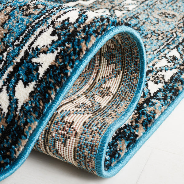 Safavieh Vintage Hamadan 210 Power Loomed Traditional Rug Blue / Ivory 9' x 12'