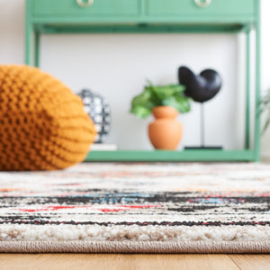 Safavieh Vintage Hamadan 223 Power Loomed Traditional Rug Ivory / Black 9' x 12'