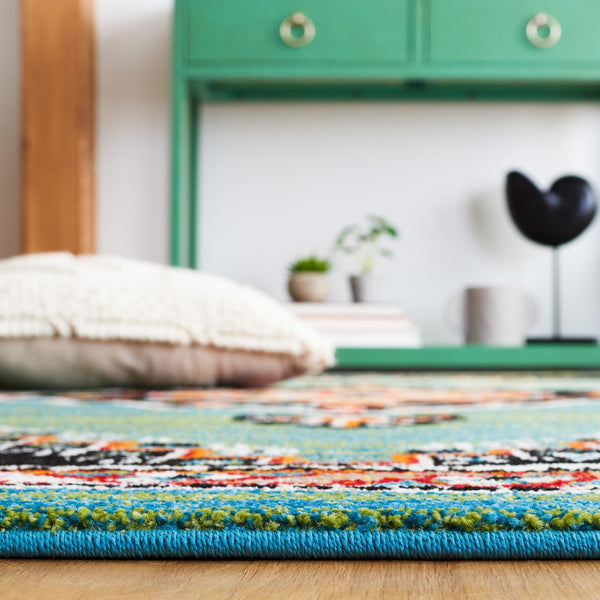 Safavieh Vintage Hamadan 224 Power Loomed Traditional Rug Green / Black 9' x 12'