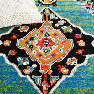 Safavieh Vintage Hamadan 224 Power Loomed Traditional Rug Green / Black 9' x 12'