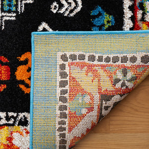 Safavieh Vintage Hamadan 224 Power Loomed Traditional Rug Green / Black 9' x 12'